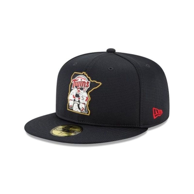 Blue Minnesota Twins Hat - New Era MLB Clubhouse Collection 59FIFTY Fitted Caps USA7106523